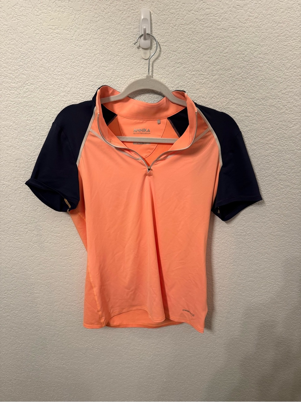 Annika Cutter & Buck CB DryTec 50+ 1/4 Zip Golf Polo M